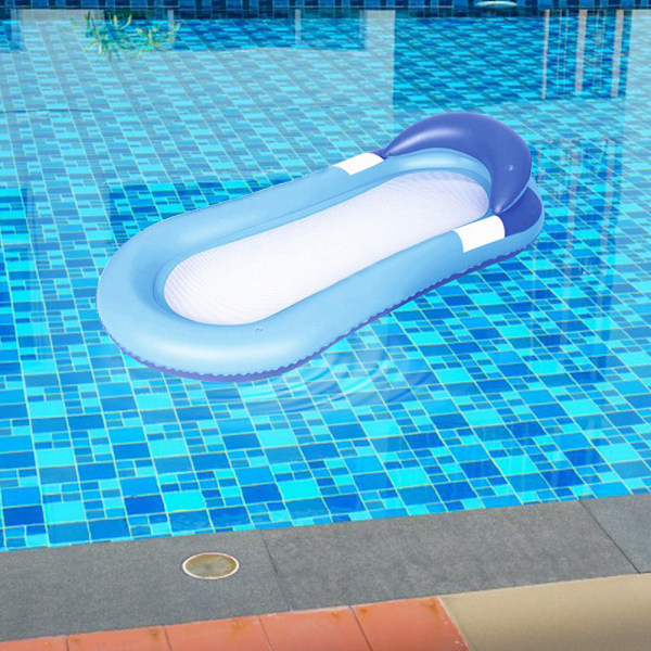 Simbassäng Enkel Uppblåsbar Floating Raft Lounge Flytande Stol Vattenleksak för män KvinnorBlå