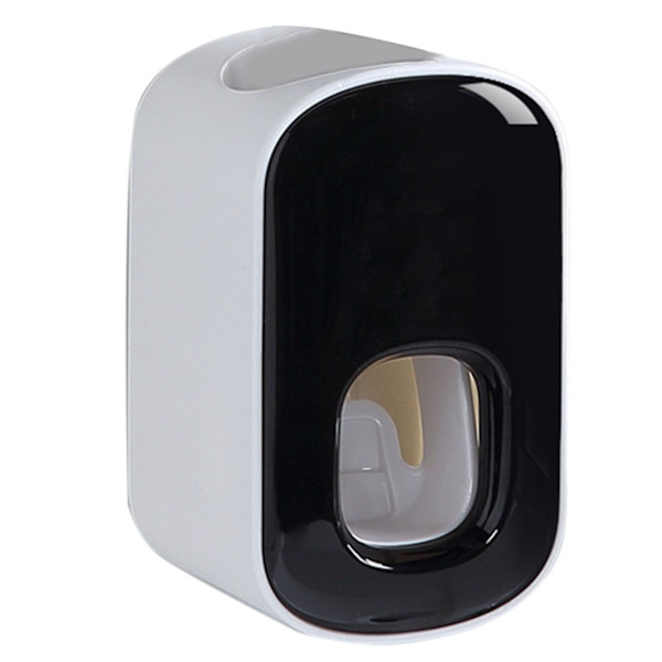 Toothpaste Dispenser Self-Adhesive Sticker Nail-Free Installation Wall-Mounted Automatic Toothpaste Squeezer for Bathroom Black