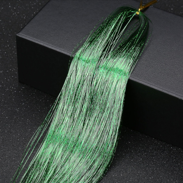 36 tommers hårglitter glitrende glitter glitter Fairy Hair Extensions Varmebestandig Emerald Green