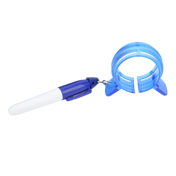 360° Golf Ball Line Marker Plastic Golf Three-Line Drawing Device for General Purpose Blue