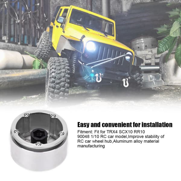 4 stk. 2,2 tommer Aluminium Legering Hjulnav til 1/10 Scale RC Bil Dele Tilbehør Sølv
