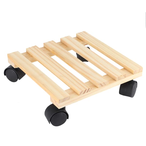 Treblomstativ Base Roller Flyttbar brickholder med hjul for hagetilbehør