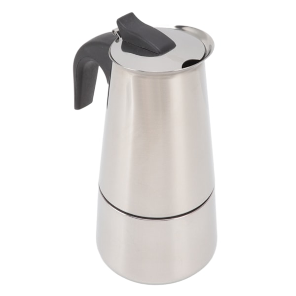 Kaffemaskine Fødevarekvalitet Bærbar Moka Pot i Rustfrit Stål til Hjem og Udendørs Camping