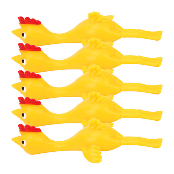 5 stk Kyllingfingre Stretchy Legetøj Sjov Elastisk Kylling Legetøj til Børn Småbørn Kylling Stretchy Legetøj