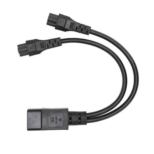 Splitter strømledning IEC320 C14 han til dobbelt IEC320 C5 hun stik til bærbar computer strømforsyning 100‑250V