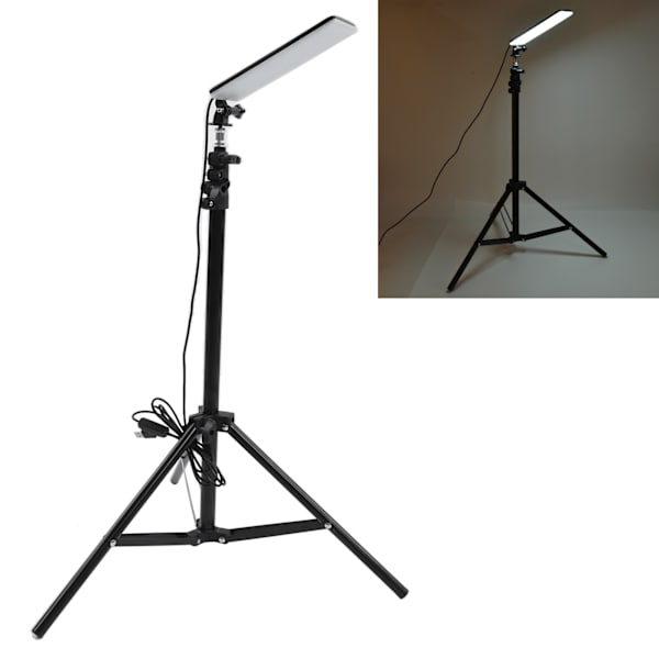 LED-valaisinjalusta 84 LED-lampua Korkea kirkkaus USB-virta 1680LM Säädettävä korkeus Max 71 tuumaa työvalo jalustalla