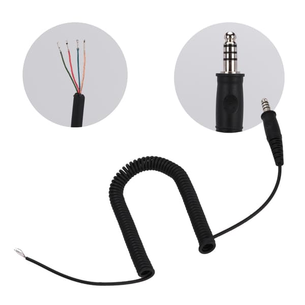 Militär anslutningsbyte Kabelfjäderadapter för Helikopterheadset U-174/U