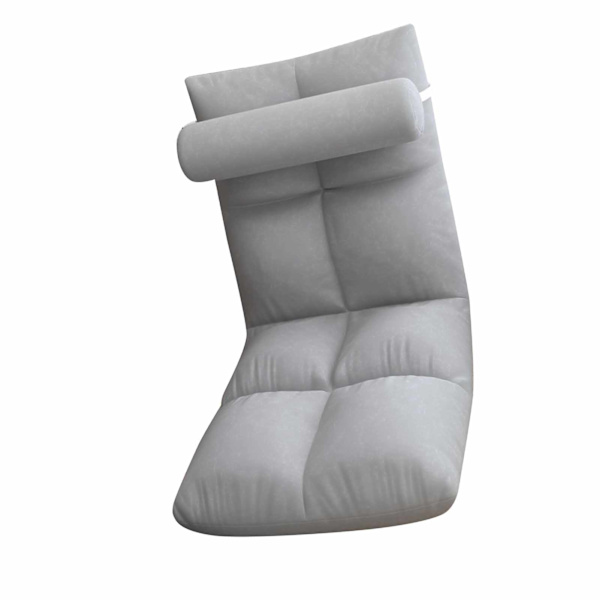 Gulvstol med ryglæn Foldbar Sofa Stol Sleeper Bed Sofa Lænestol Gulv Gaming Stol Meditationsstol til voksne Grå