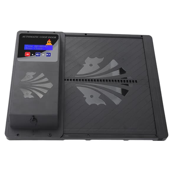 Automatic Chicken Coop Door USB Horizontal Opening Automatic Chicken Coop Door Opener with Timer Black