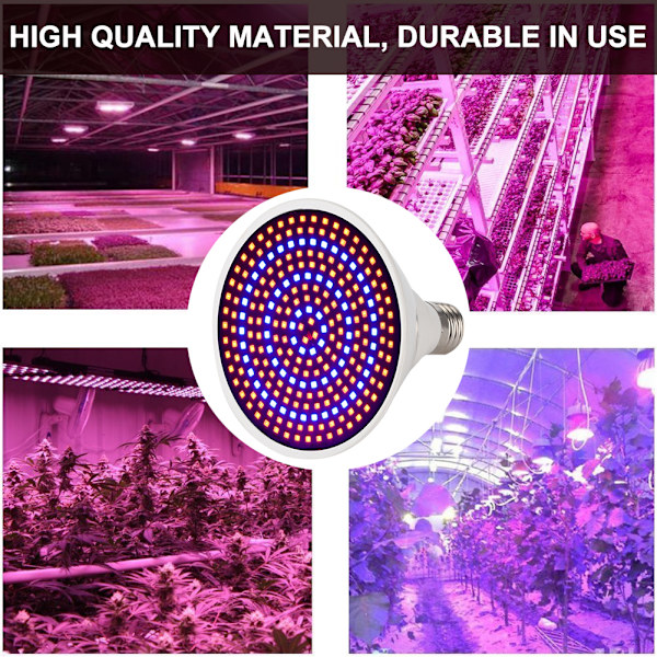 Enkelt huvud 260LED växtlampa LED växtodlingsljus för blomplantering 85V-265V
