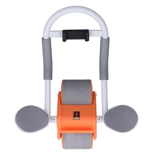 Abdomen Roller Träningshjul Automatisk Rebound Abdomen Roller med telefonfäste för gravid kvinna Orange