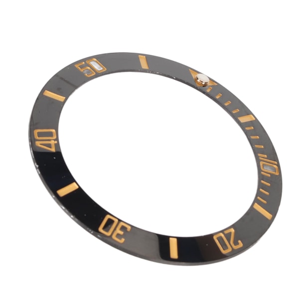 40 mm diameter klocka Insert Ring Clear Scale Luminous Keramic Replacement Bezel Insert Gold Character Black Back