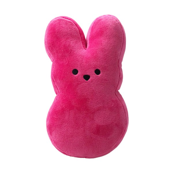 Peeps kanin prydnad påsk tecknad kanin prydnad påsk dekoration påsk plysch kanin (rosa röd)