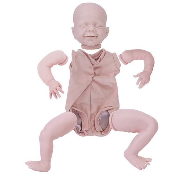Silikon Reborn Doll Kit gör-det-själv spädbarnsform blank dockamodell med klädkropp 22 InchBlank