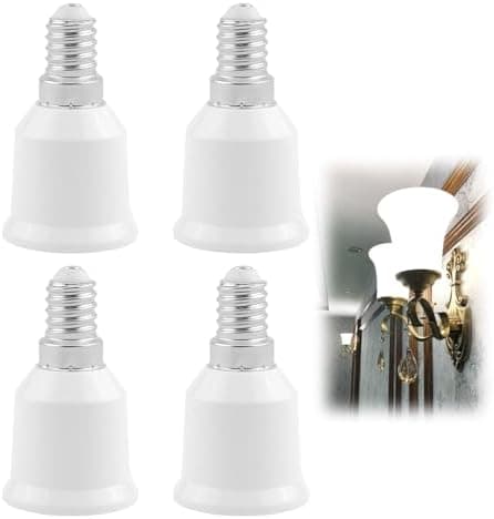 st E14 til E27 Pæresokkeladapter, E14 til E27 Sokkelomformer 220V, Lampeadapter Kompatibel med LED-pærer, Glødepærer