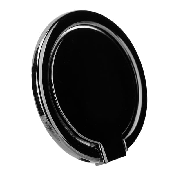 360° roterende metal fingergreb telefonholder til magnetisk bilmontering - blank sort
