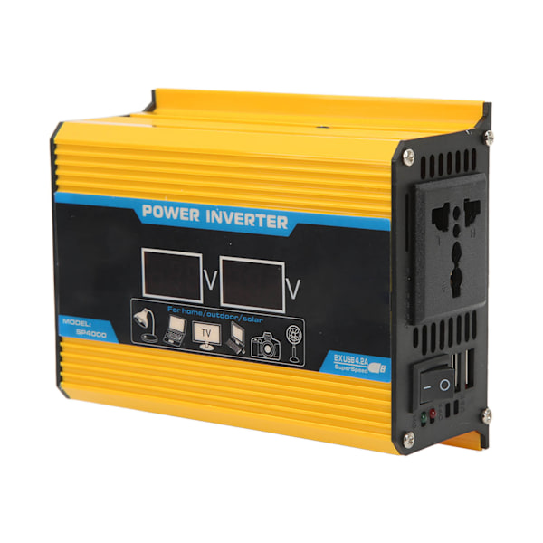 300W Modifierad Sine Wave Inverter USB Car Power Inverter Adapter LED Display 12V till 220V Gul