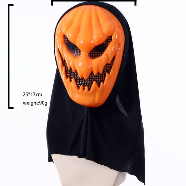 Pack Party Gresskar Skrekkmaske Plast 3D Spøkelsesfestival Sim