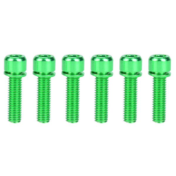 6 stk M5x25mm Titanium Legering Cykel Flaskebeslag Opbevaringsstativ Bolt Cykel Tilbehør (grøn)