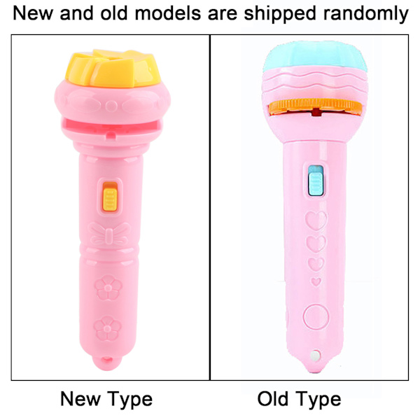 Kids Projector Flashlight Various Animal Patterns Early Education Science Projector Luminous ToyPink (32 Patterns)