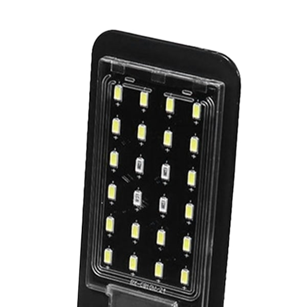 Klemme Akvarielys Høj lysstyrke Justerbar energibesparende akvarium LED-klemme til akvarium X5 sort skal (blåt og hvidt lys rund indsats)