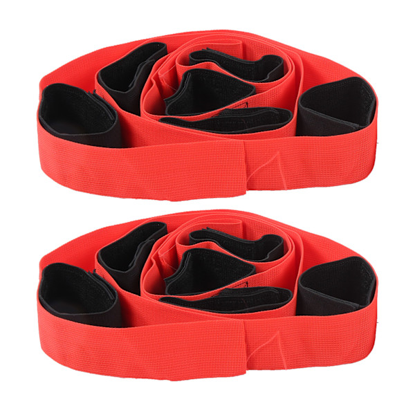 2 stk Sjove Udendørs Sportsgrene 6-bens Racebånd Giant Footstep Nylon Webbing Sporvognsspil Aktivitet