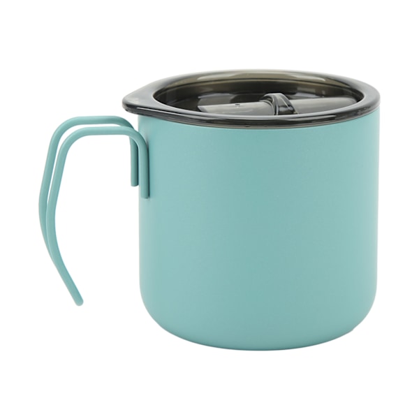 12 oz 350 ml vakuumisoleret dobbeltlags kaffekop i rustfrit stål, campingmælkekop med håndtag, grøn