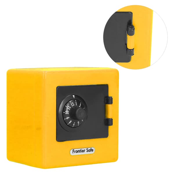 Kids Money Storage Box Simulation Safe Box Coded Lock Coin Cash Saving Box for KidsYellow