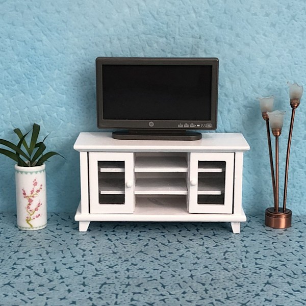 1:12 Moderne Miniature LCD-TV Dukkehustilbehør Rumsmøbler Legetøj