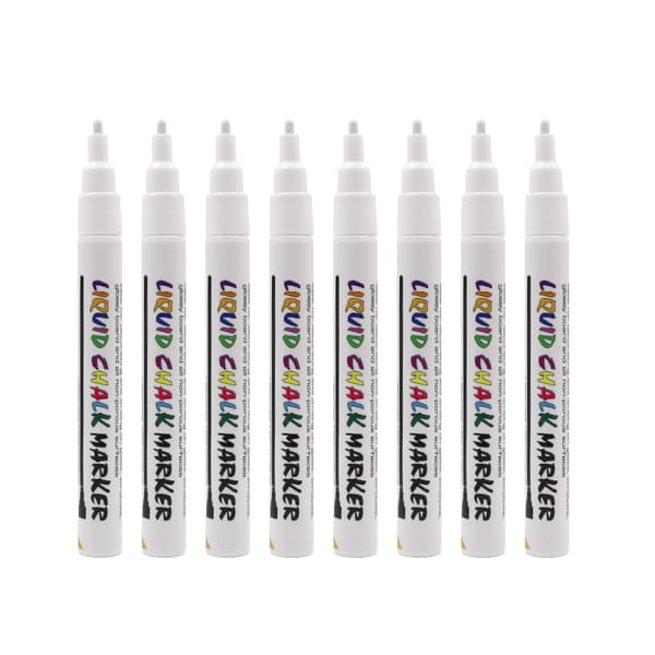 8 høykvalitets whiteboardpenner med 1 mm spiss[LD]