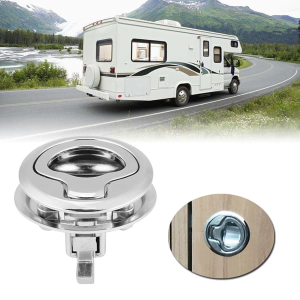 Zinklegering Flush Pull Hatch Spærre Slam Spærre til RV Marine Båd RV