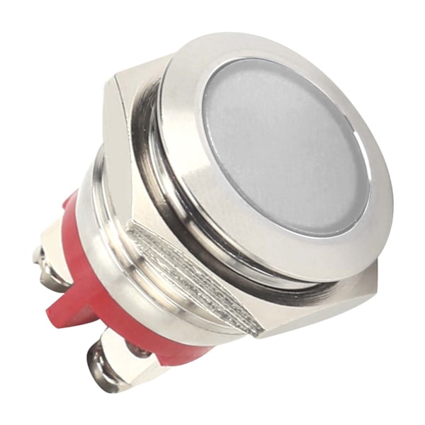 0,6 tum LED-indikator Bright Signal Light Flame Retardant Base IP66 Vattentät Universal (Vit)