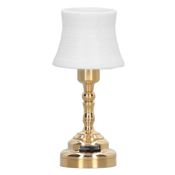 Dukkehusbordslampe 1:12 Skala Moderne Stil Dukkehust Miniatyr Skrivebordslampe for Dekorasjon