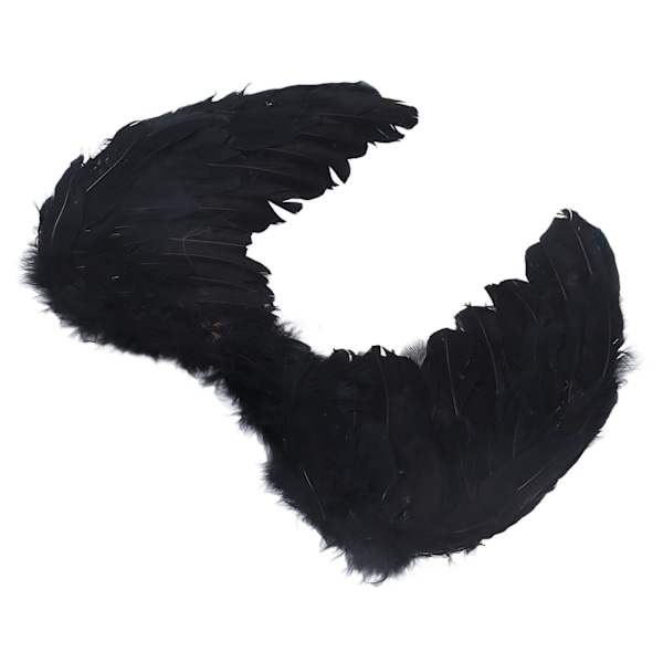 Feather Wing Vuxna Barn Cosplay Vivid Wing kostymtillbehör för Halloween julfest Svart M 60 X 45 cm / 23,6 X 17,7 tum