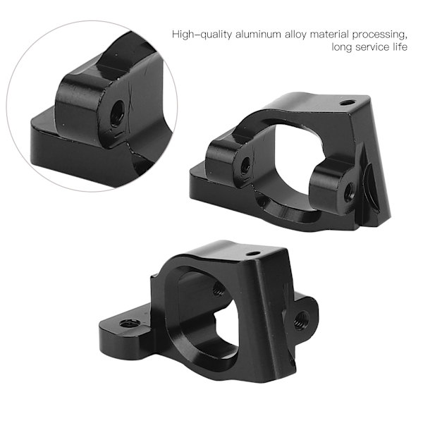Par främre C-säte 1/14 Fjärrkontroll Biluppgradering metalldelar för WLtoys 144001Black