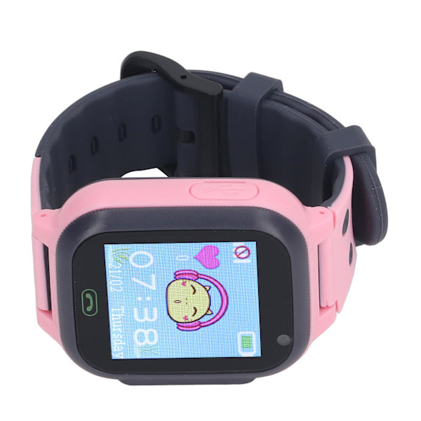 Barn Smart Watch Videosamtal Kamera Larm Ficklampa Pekskärm Smartwatch för utomhusbruk Rosa