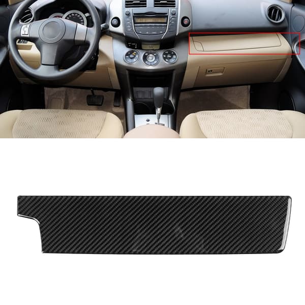 Carbonfiber Copilot Central Control Panel Trim Cover Passer Til Toyota RAV4 2006-2012