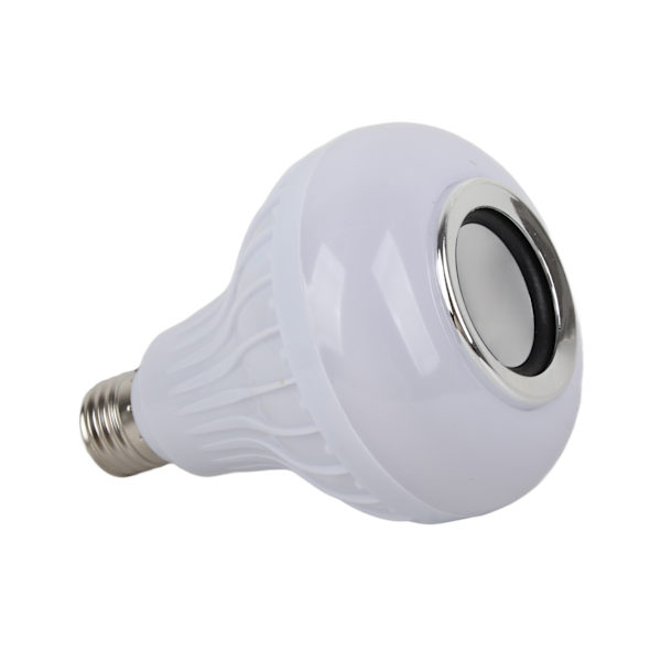 Bluetooth-musiikkilamppu RGBW-värillä E26-kanta Kaukosäädin Kaiutin LED-lamppu Baarille Makuuhuoneelle Ravintolalle 100‑240V