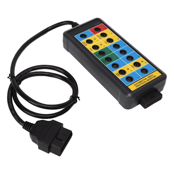 16 Pin OBDII Protocol Detector Snabb detektering Enkel åtkomst till övervakningssignaler OBD2 Breakout Box