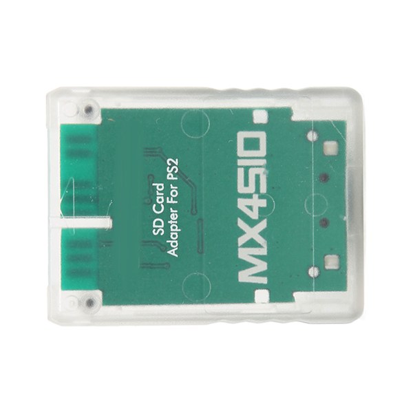 MX4SIO SIO2SD minneskortadapter Handgjord stabil ersättningsminneskortläsare för PS2 Transparent White