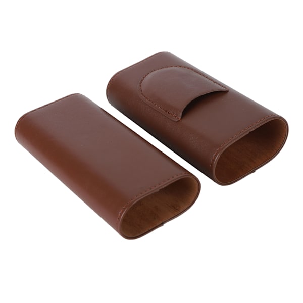 Cigarrfodral med 3 fingrar Mode Elegant konstläder Lättviktsbärbar cigarrhumidorlåda för resor dagligt kaffe