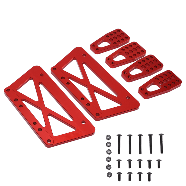 RC metalllegering chassi lyftplatta set för Axial SCX10 1/10 RC modell bildelar Röd