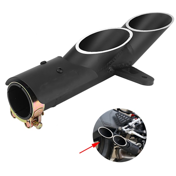 Motorcykel Dobbelt Udgang Udstødningsrør Lyddæmper Tailpipe Tip Passer til YZFR6 Passer til Suzuki GSXR