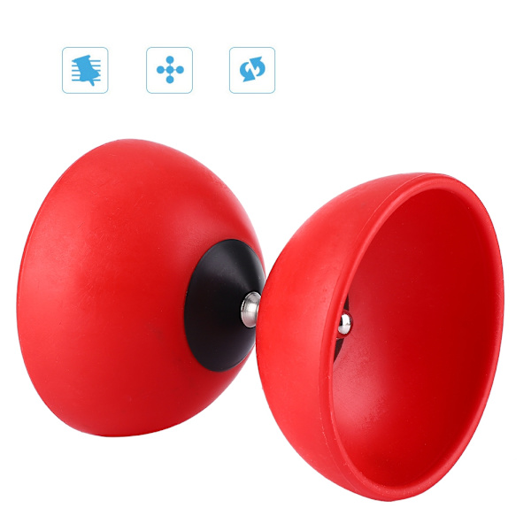 Trippellager Diabolo Set Kinesisk Yoyo med färgade Diablolo Sticks (röd)