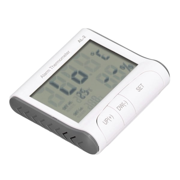 Digital termometer Hygrometer ℃/℉ Hög låg temperatur automatiskt larm Digital lagringsfunktionsmätare med LCD-skärm