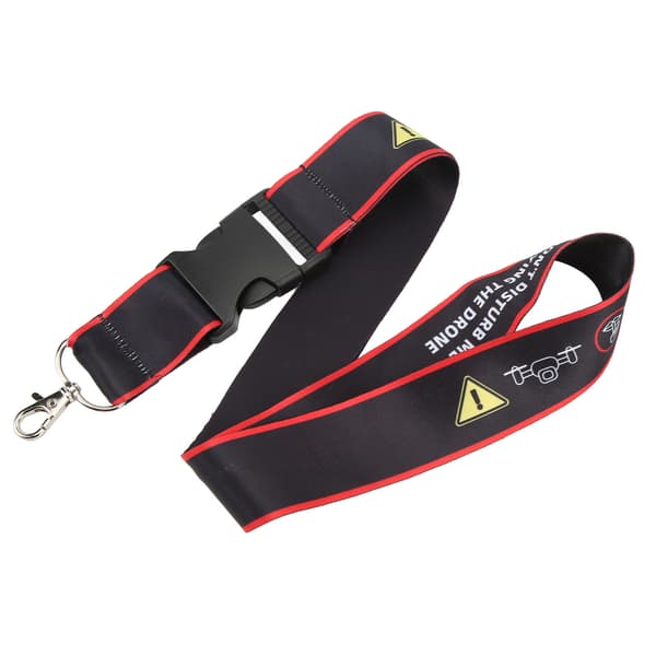 Remote Control Lanyard Anti Lost Nylon Stable RC Drones Remote Control Neck Strap with Warning Slogan for FPV Red