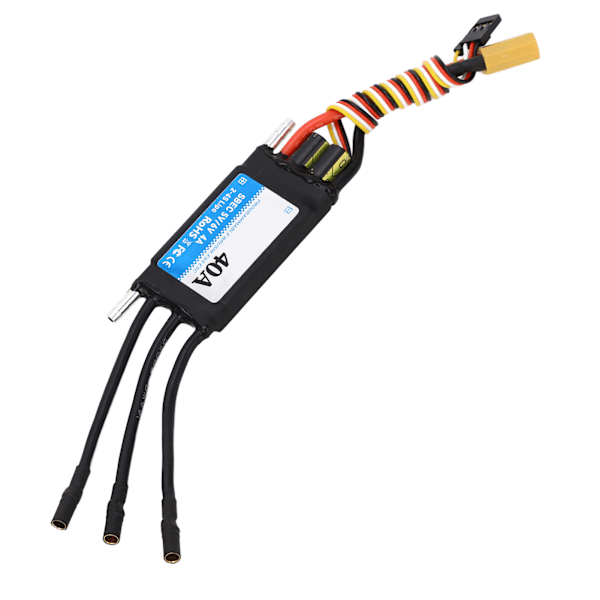 40A RC Båtesc Bilateral Vanntett ESC Skipmodellutskifting ESC RC Tilbehør Svart