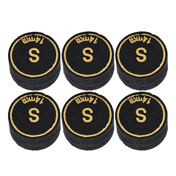 6 kpl Pool Cue -kärjet Ammattimainen Monikerroksinen Biljardi Pool Cue -kärjet Vaihto Pool Cue ja Snooker 14mm S