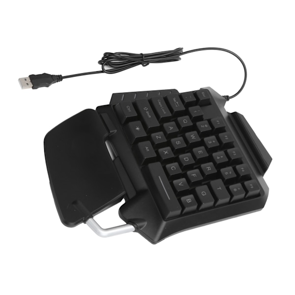 Enhands Tangentbord 35-Tangenters USB Kabelansluten Portabelt Mekaniskt Gaming Keypad med LED-Bakgrundsbelysning