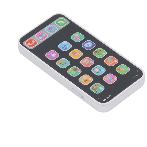 Kids Simulation Mobile Phone Toy Music Light Function Educational Gifts for Over 3 Years Old White